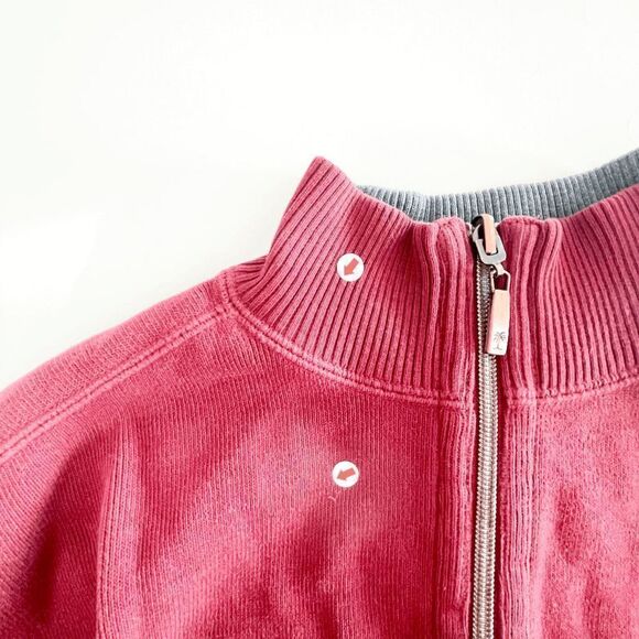 Tommy Bahama Mens Sweater Quarter Zip Pullover Long Sleeve Burgundy Medium - Picture 8 of 8